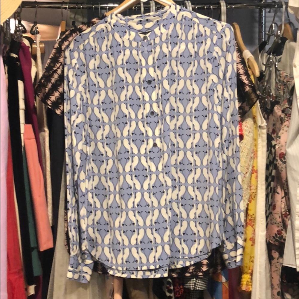 J crew periwinkle blouse